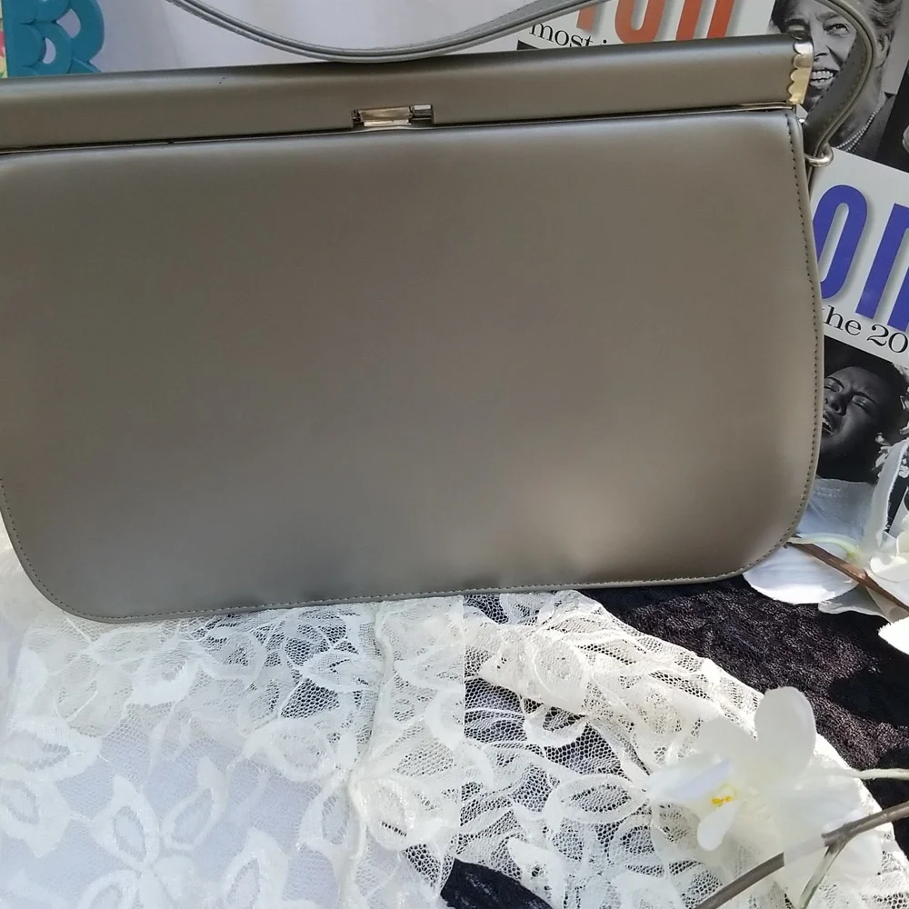 Vintage Silver Gray Purse, $60